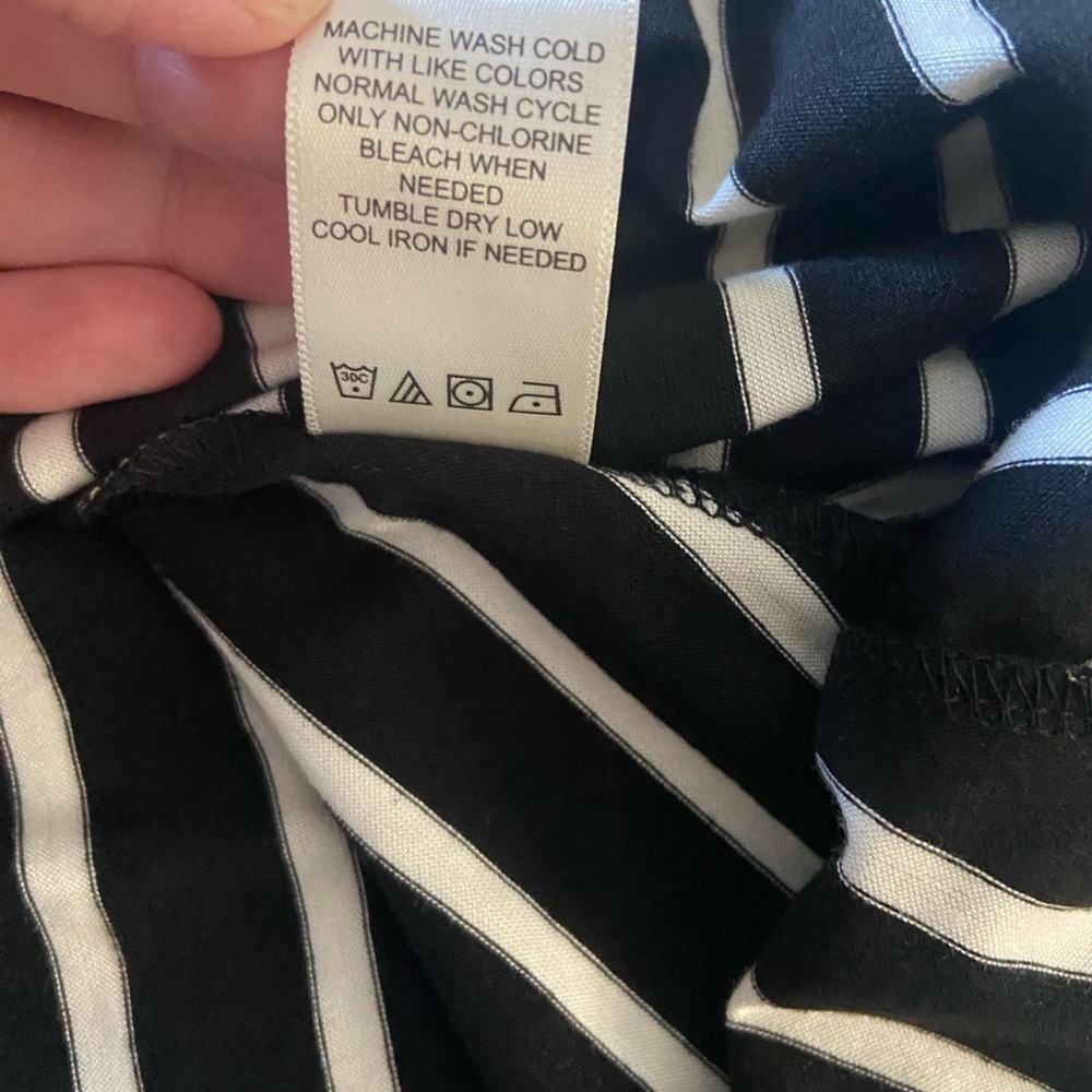 Black and White Striped Strapless Maxi Dress size Small - Picture 6 of 9